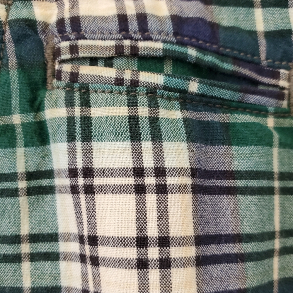 Lands' End Shorts Canvas Plaid Chino Multicolor Preppy Cotton Vacation Ready - Picture 3 of 14